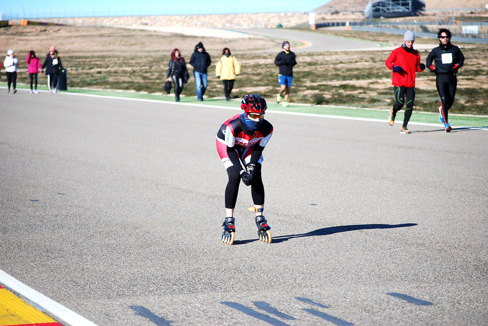 Velocidad - Fuertes rachas de viento en La Invernal de Alcañiz